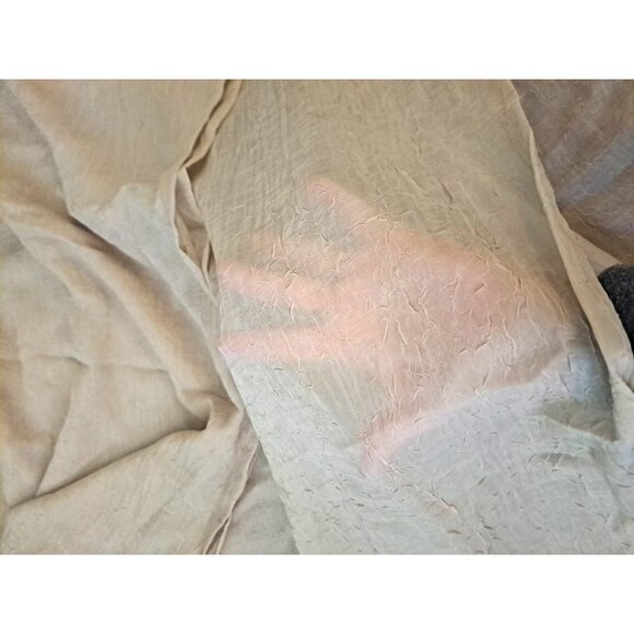 Peri Homeworks Curtain Swag Bodice Scarf Tiffany Beige 42x216 Extra Long Elegant - Picture 7 of 7